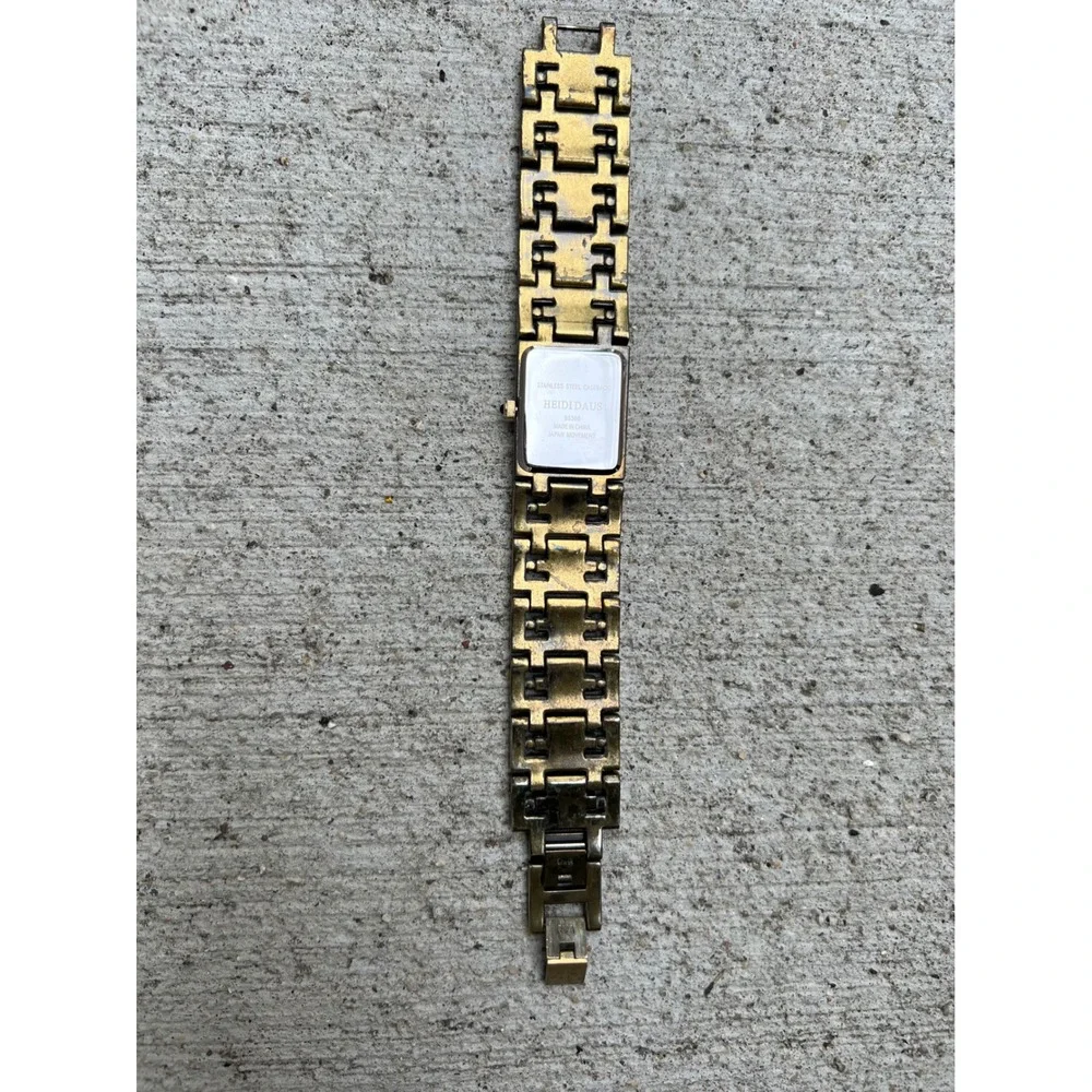 Heidi Daus B5300 Art Deco Multicolor Swarovski Crystal Link Bracelet Watch